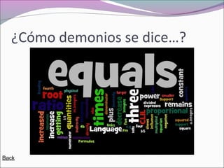 ¿Cómo demonios se dice…?

Back

 