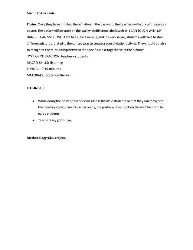 Clil class senses | PDF | Free Download