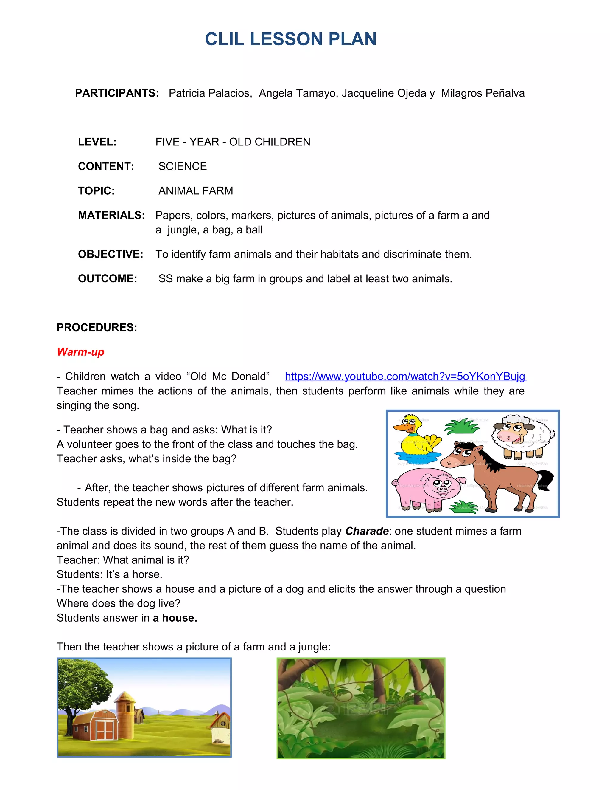 CLIL lesson plan | DOC