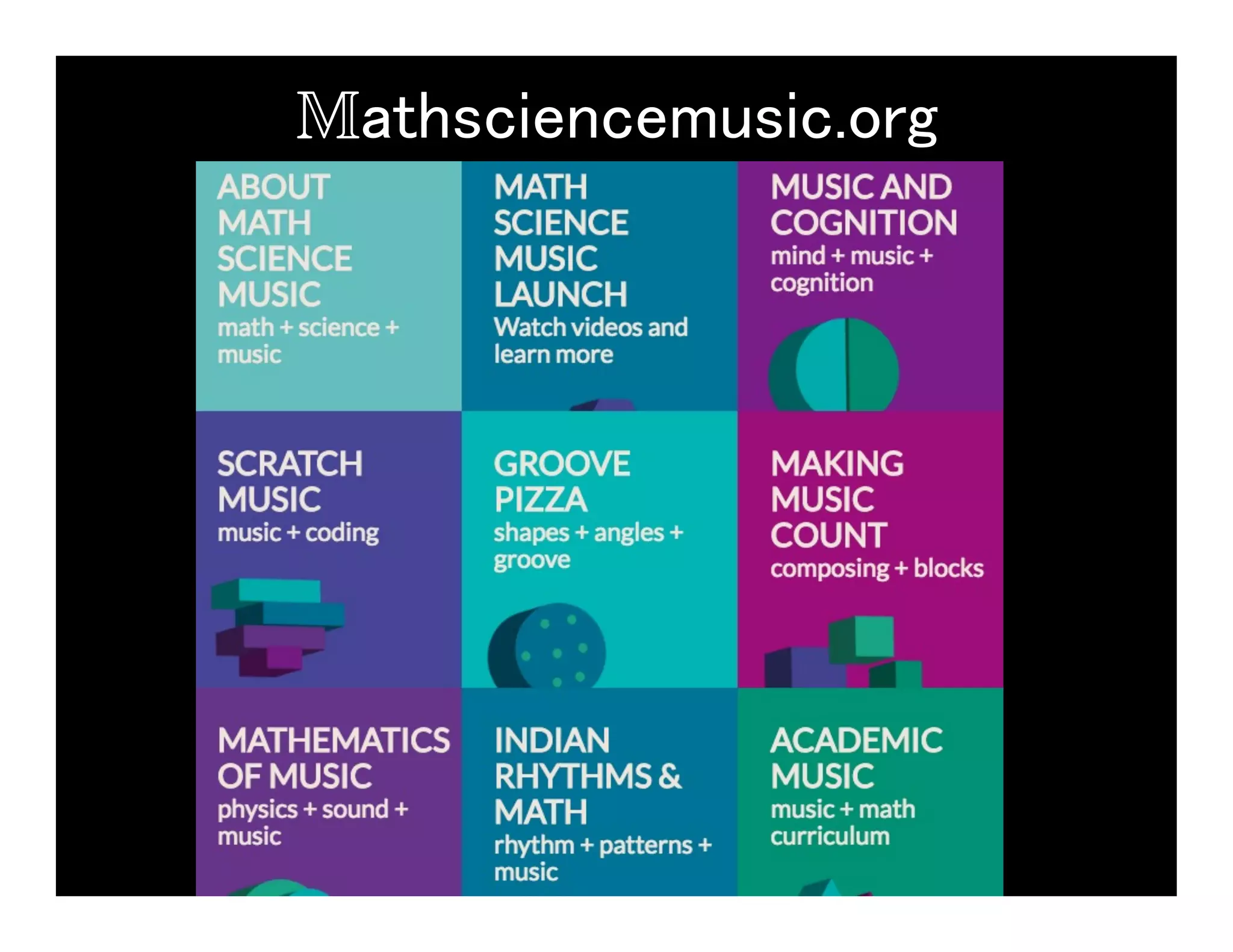 Mathsciencemusic.org!
 