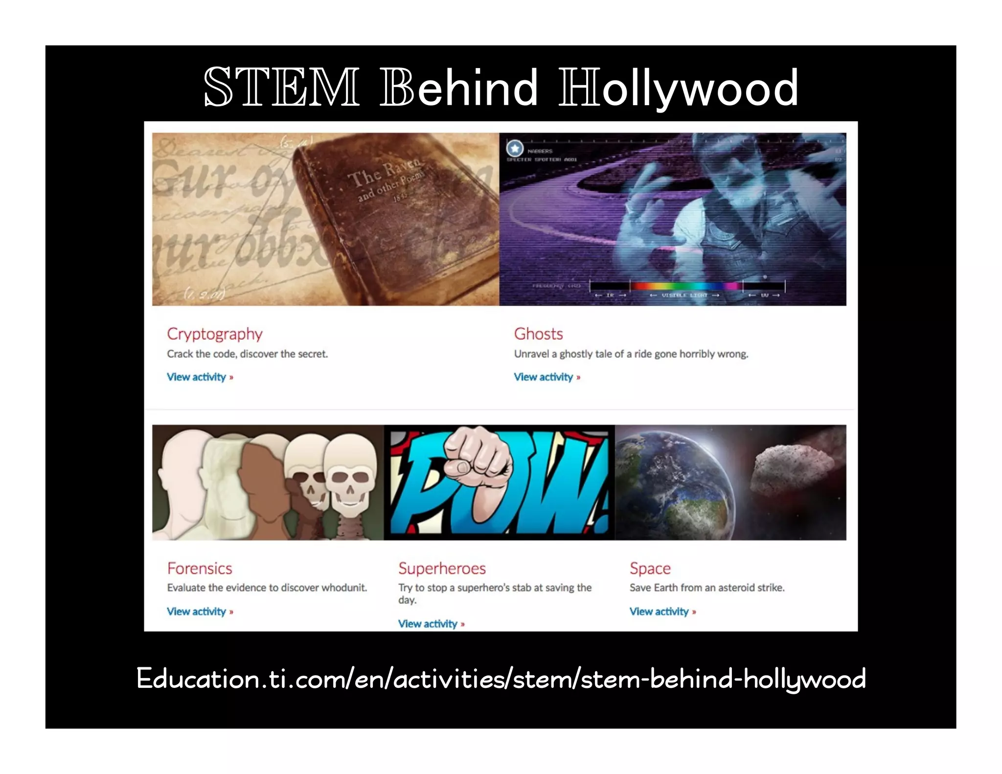 Education.ti.com/en/activities/stem/stem-behind-hollywood
STEM Behind Hollywood!
 