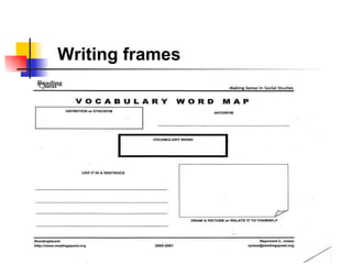 Writing frames 