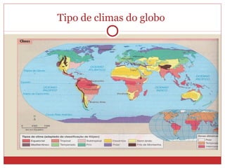 Tipo de climas do globo
 
