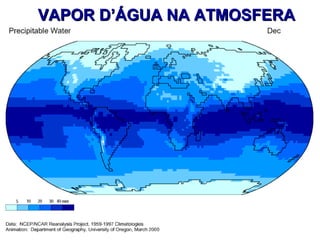 VAPOR D’ÁGUA NA ATMOSFERAVAPOR D’ÁGUA NA ATMOSFERA
 