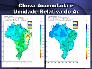 Chuva Acumulada eChuva Acumulada e
Umidade Relativa do ArUmidade Relativa do Ar
 