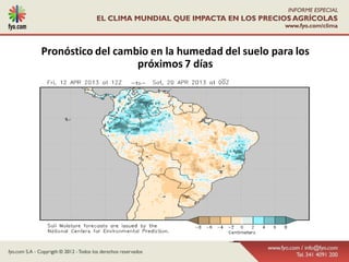 Pronóstico del cambio en la humedad del suelo para los
                   próximos 7 días
 