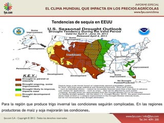 Tendencias de sequía en EEUU

.




Para la región que produce trigo invernal las condiciones seguirán complicadas. En las regiones
productoras de maíz y soja mejorarán las condiciones.
 