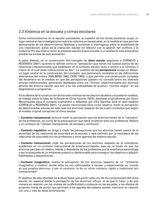 CLIMA, CONFLICTOS Y VIOLENCIA EN LA ESCUELA | PDF