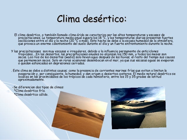 Clima desertico