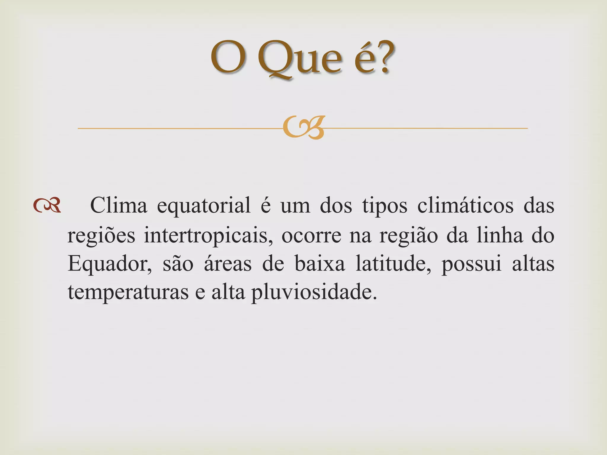 Clima Equatorial PPT