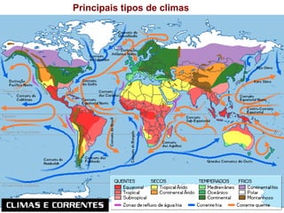 Principais tipos de climas
 