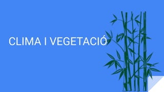 CLIMA I VEGETACIÓ
 