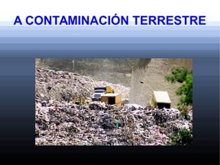 A CONTAMINACIÓN TERRESTRE
 