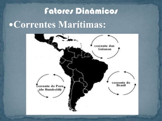 Fatores DinâmicosCorrentes Marítimas: