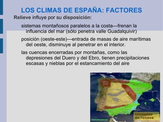 LOS CLIMAS DE ESPAÑA 