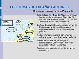 situación entre masas de agua  