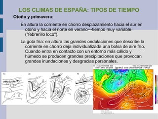 centros de acción (anticiclones y borrascas) 