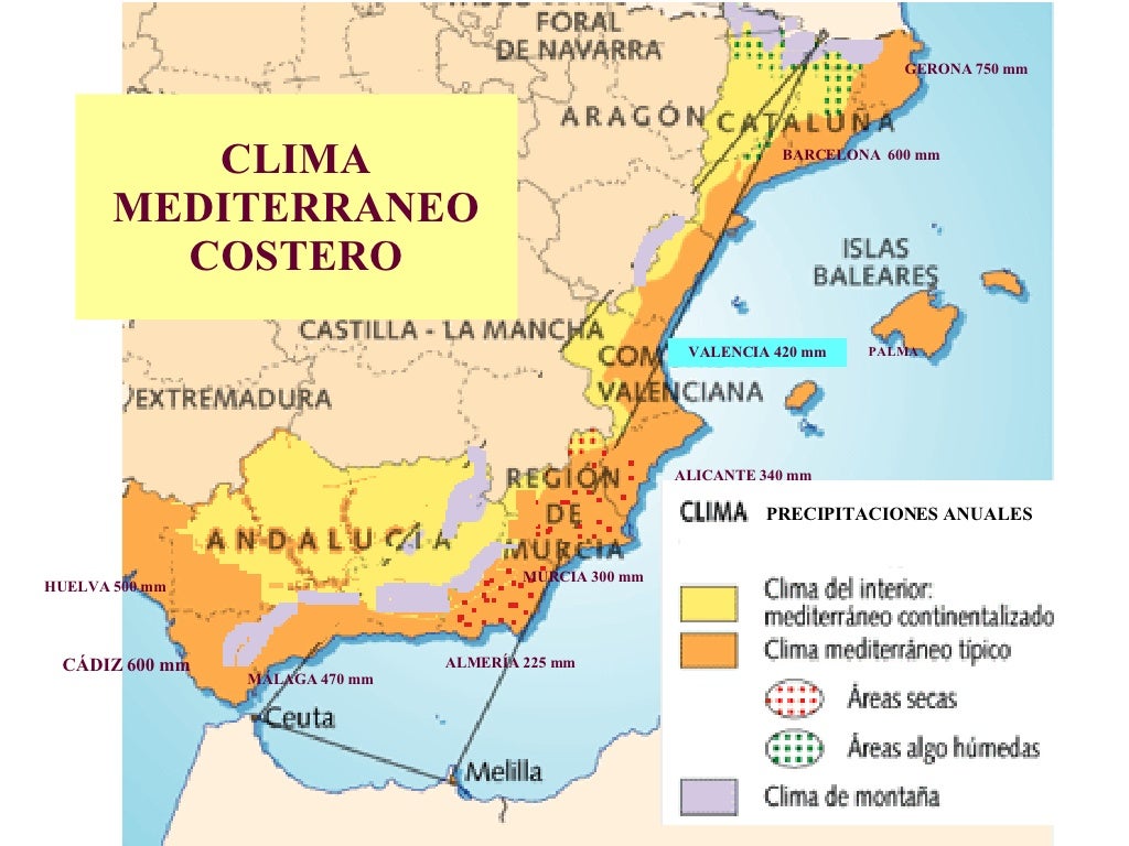 Climas Y Vegetación De España Ii Clima Mediterráneo