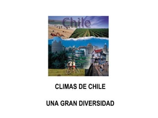 CLIMAS DE CHILE UNA GRAN DIVERSIDAD 