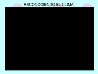 RECONOCIENDO EL CLIMA
 