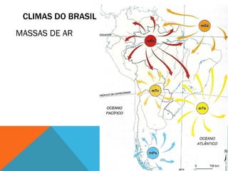 CLIMAS DO BRASIL
MASSAS DE AR
 