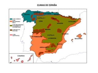 CLIMAS DE ESPAÑA
 
