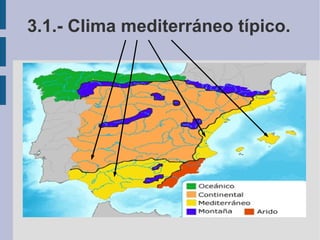 2.3.- Los factores del clima. La altitud:  Es la distancia vertical de un punto sobre el nivel del mar. 