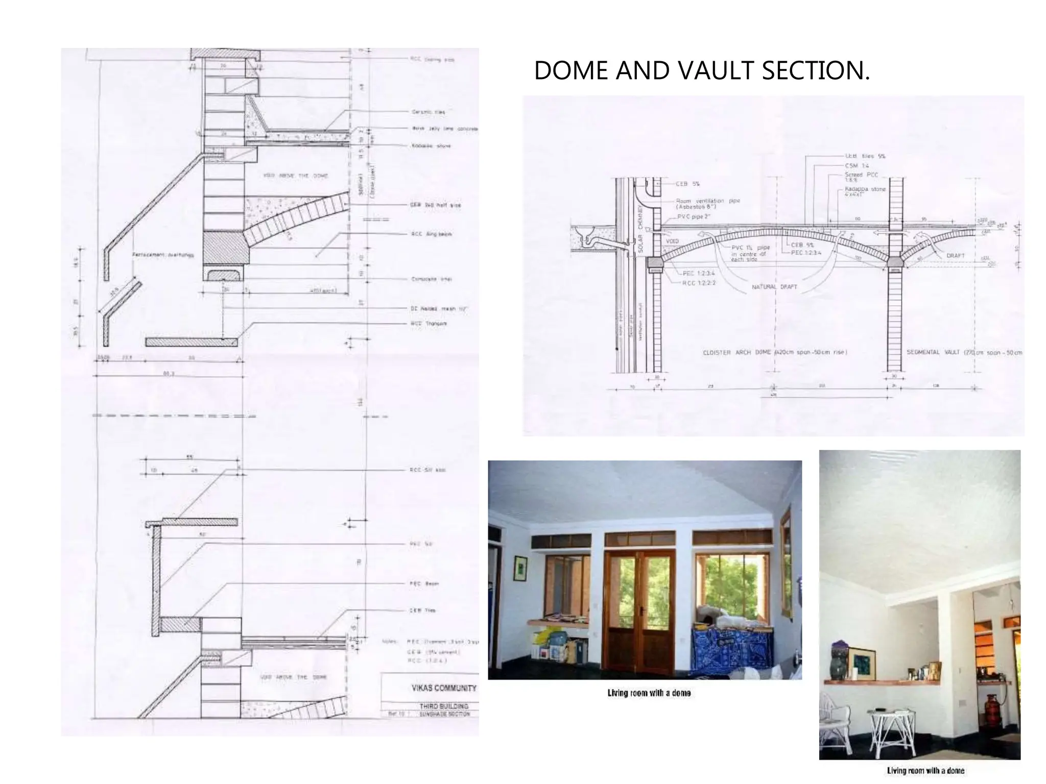 DOME AND VAULT SECTION.
 
