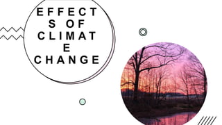E F F E C T
S O F
C L I M A T
E
C H A N G E
 