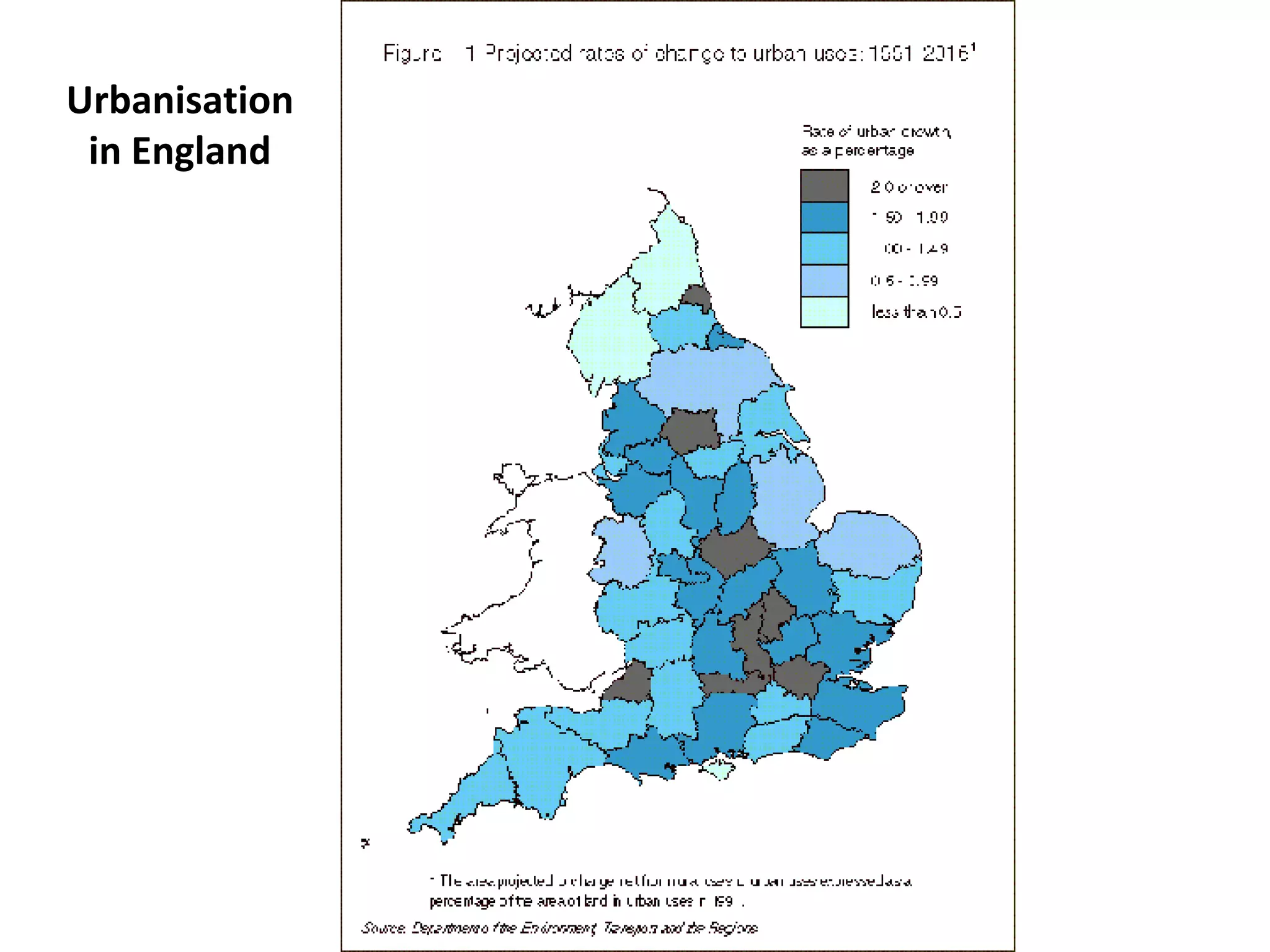 Urbanisation in England 