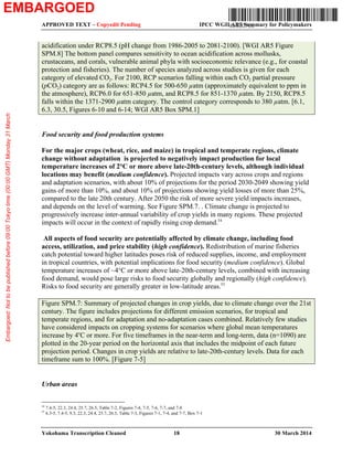 APPROVED SPM – Copyedit Pending IPCC WGII AR5 Summary for Policymakers
WGII AR5 Phase I Report Launch 19 31 March 2014
Maj...