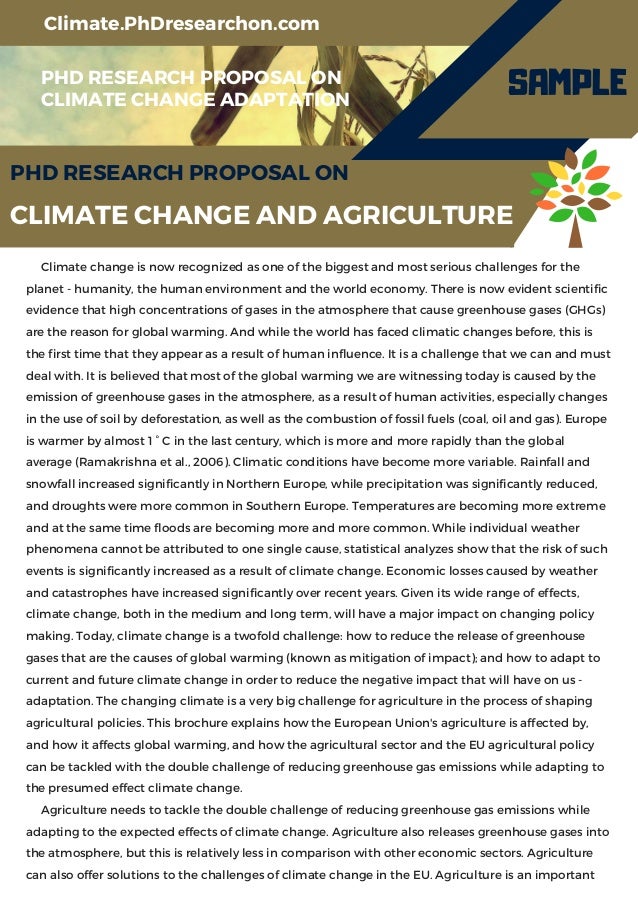 Phd thesis climate change