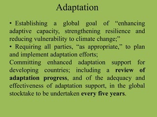 Climate change and Paris Agreement | PPTX