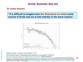 Arctic Summer Sea Ice
                    Dr James Hansen:

                      “It is difficult to imagine how the Gree...