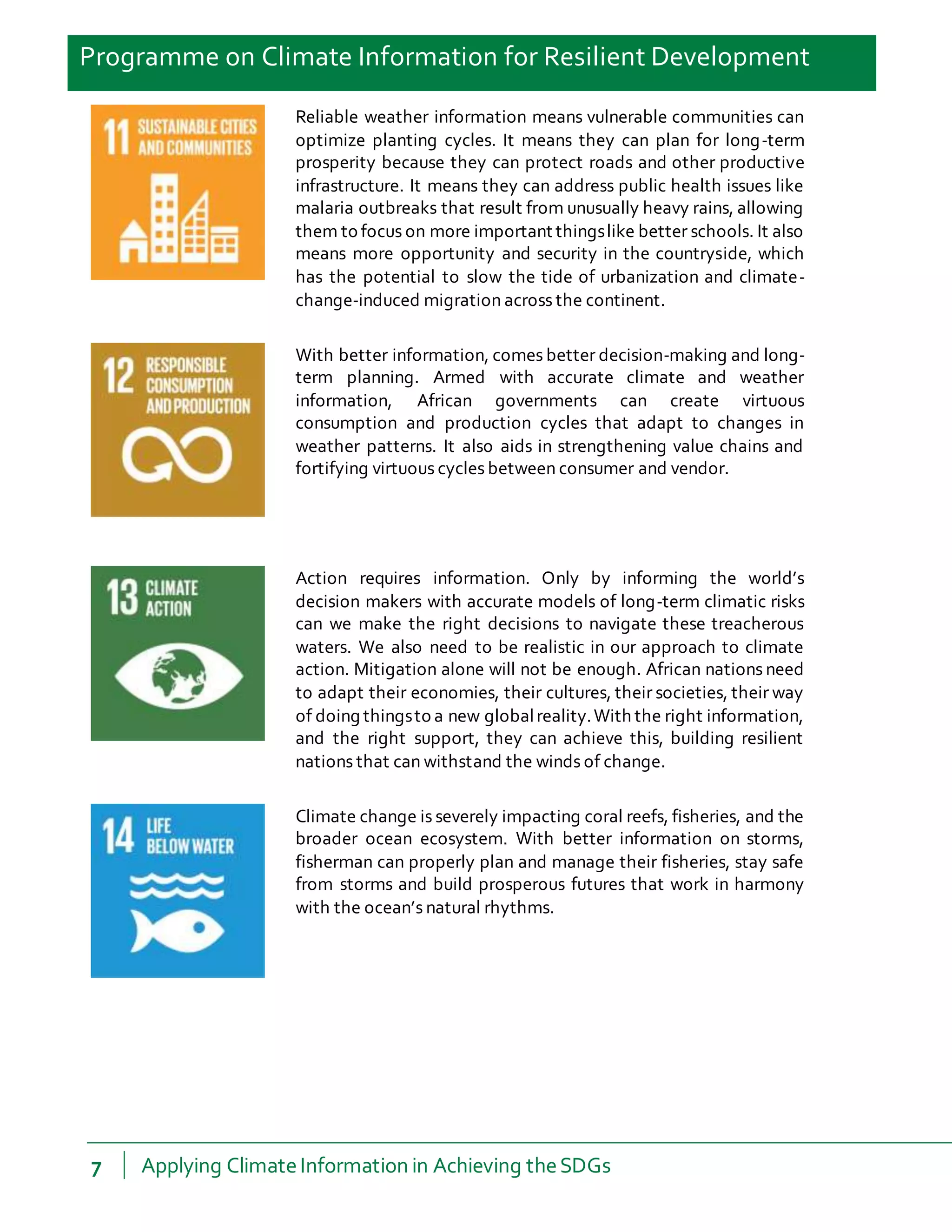 Applying Climate Information to Achieve the Sustainable Development ...