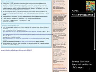 NAAEE
Notes from




Science Education
Standards and Maps
of Concepts
               23
 