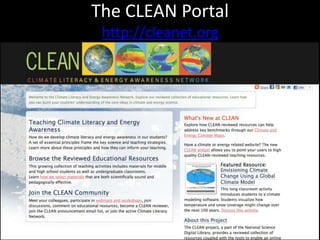 The CLEAN Portal
 http://cleanet.org
 