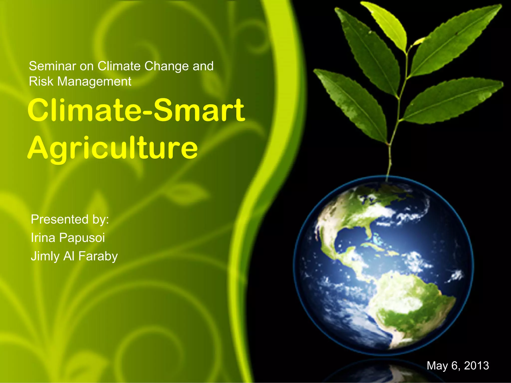 Climate smart agriculture | PDF