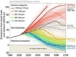 for a 75% chance
that the global temperature will not rise by 2°C
The 2015
Global Carbon Budget
493Gigatonnes of CO2
 