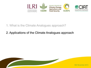Climate Analogues - Introduction