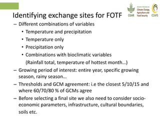 Climate Analogues - Introduction