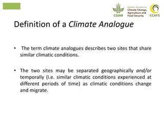 Climate Analogues - Introduction