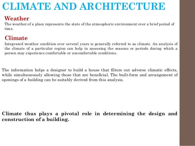 Climate And Architecture