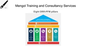 Mengol Training and Consultancy Services
Eight DRR-PFM pillars
 