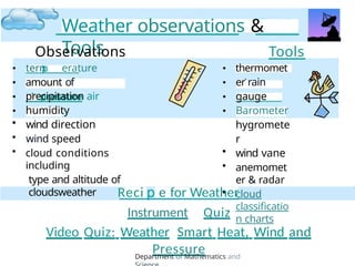 Observation Tools R6 Climate and Weather Quiz ARPAN REPORT 2ND SEM.pptx