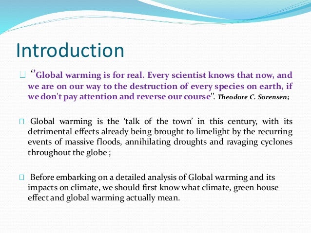 Essay on global warming and its effects