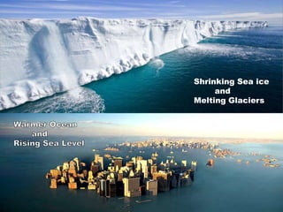 Shrinking Sea ice
and
Melting Glaciers
 