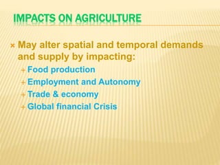 climate change and impact of Indian Agriculture | PPTX