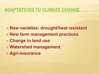 climate change and impact of Indian Agriculture | PPTX