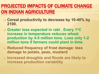 climate change and impact of Indian Agriculture | PPTX